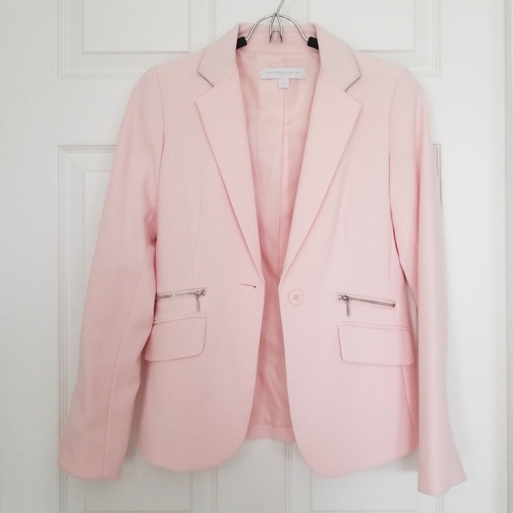 New York & Company baby pink blazer